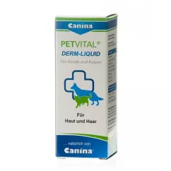 Canina Petvital Derm Liquid тонік для проблемної шкіри та вовни котів та собак 25 мл