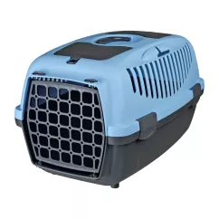 Контейнер-переноска для собак та котів вагою до 8 кг Trixie «Capri 2» 37 x 34 x 55см блакитна (39822)