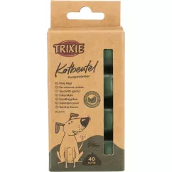 Биоразлагаемые пакеты Trixie для уборки за собаками, набор 4 рулона по 10 пакетов (полиэтилен) (23470)