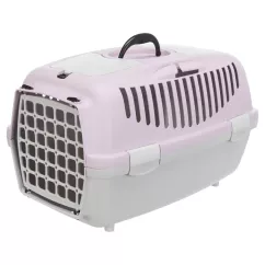 Контейнер-переноска для собак та котів вагою до 8 кг Trixie «Capri 2» 37 x 34 x 55см рожева (39823)