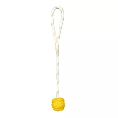 Игрушка для собак Trixie Мяч на веревке с ручкой 35 см, d=7 см (резина, цвета в ассортименте) (33482)