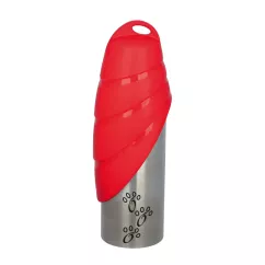 Бутылка дорожная Trixie с миской 750 мл (красная, черная) (24606)