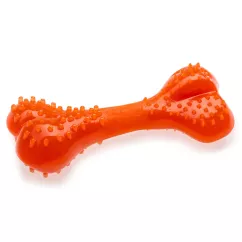 Игрушка для собак Comfy Кость с выступами 8,5 см (резина, цвет: оранжевый) (113382)