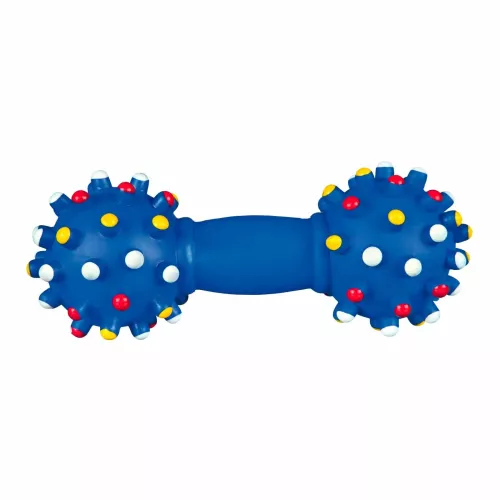 Игрушка для собак Trixie Гантель игольчатый с пискавкой 15 см (винил, цвета в ассортименте) (3357) - фото №3