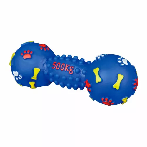Игрушка для собак Trixie Гантель с пискавкой 19 см (винил, цвета в ассортименте) (3362) - фото №2
