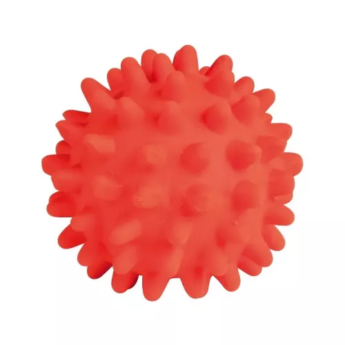 Игрушка для собак Trixie Мяч игольчатый с пискавкой d=6 см (латекс, цвета в ассортименте) (35431) - фото №2