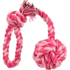 Іграшка для собак Trixie М'яч плетений з ручкою 30 см, d=5,5 см (текстиль, кольори в асортименті) (3268)