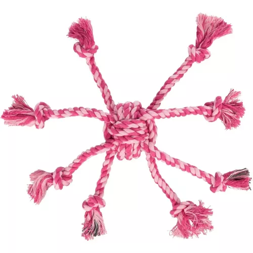 Trixie М'яч плетений з мотузками d=44 см (текстиль) іграшка для собак - фото №2