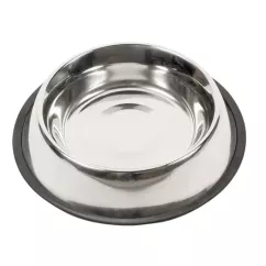 Миска для собак на резиновой кромке из нержавеющей стали Duvo+ 16 см, 155 мл (металл) (9/63120)