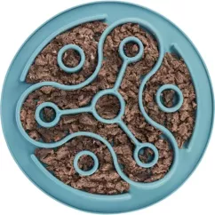 Миска-килимок Trixie силіконова для повільного годування ø 28 см (блакитна) (25037)