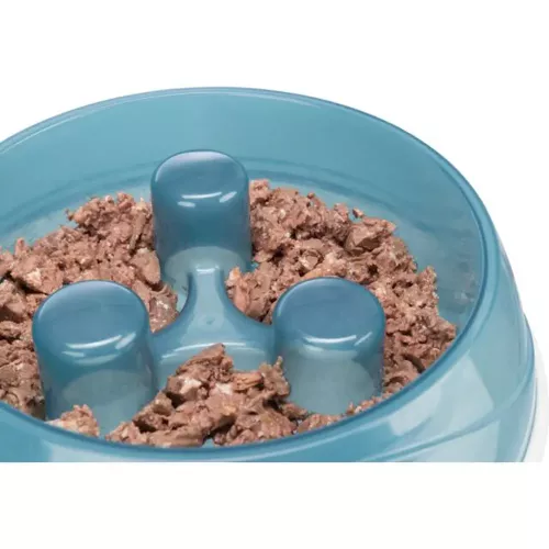 Миска Trixie пластикова для повільного годування 450 мл /20 см (блакитна) (25031) - фото №4