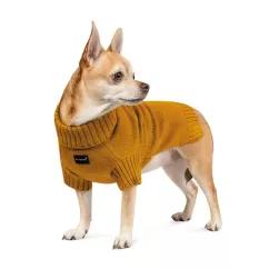 Свитер для собак Pet Fashion «Fluff» XS (горчичный) (4823082426775)