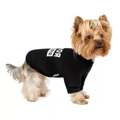 Товстівка для собак Pet Fashion «Дарю любовь за вкусняшку» XS-2 (чорна)