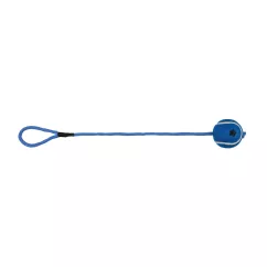 Іграшка для собак Trixie М'яч тенісний на мотузці з ручкою 50 см, d=6 см (кольори в асортименті) (3479)
