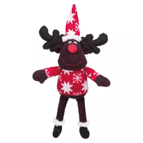 Іграшка для собак Trixie Різдвяний олень з пискавкою 42 см (плюш) (92501) - фото №2