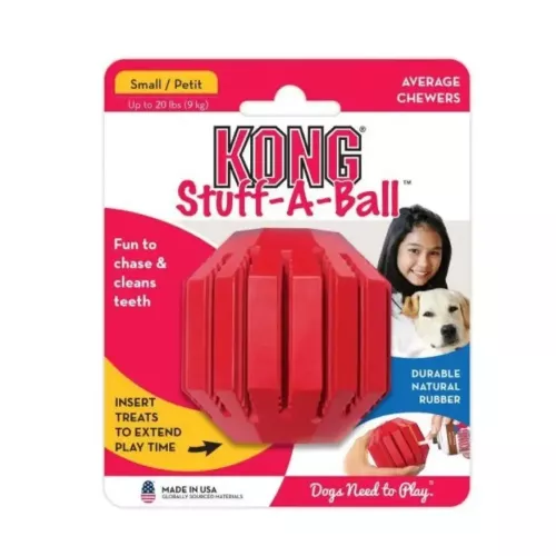 Kong Stuff-A-Ball M М'яч-годівниця 7.6 x 7.6 см (каучук) іграшка для собак - фото №4