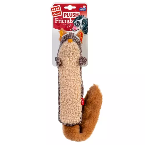 Белка с пищалкой GiGwi Plush 29 см (текстиль) игрушка для собак - фото №2