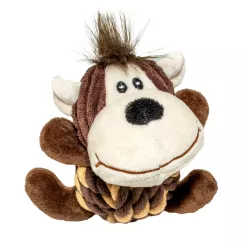 Іграшка для собак Duvo+ Мавпа з мотузкою 17 х 16 х 10 см (плюш) (12040)