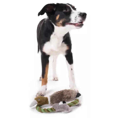Hunter Утка с канатом 27 см игрушка для собак - фото №2