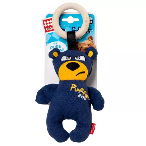 Ведмідь із їжалки GiGwi Basic 26 см (текстиль) іграшка для собак - фото №2