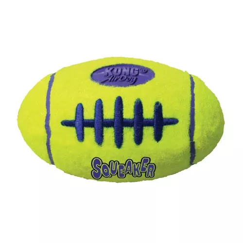 Мяч регби Kong AirDog Squeaker Football 5,1 x 8,3 x 5,1 см (каучук) игрушка для собак - фото №2