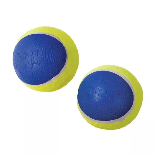 М'яч з пискавкою Kong SqueakAir Ultra Balls 2 шт/Ø 8,3 см (поліестер) іграшка для собак - фото №2