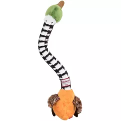 Качка з хутряною шиєю та пищалкою GiGwi Crunchy 54 см (гума/текстиль) іграшка для собак