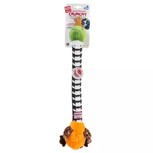 Качка з хутряною шиєю та пищалкою GiGwi Crunchy 54 см (гума/текстиль) іграшка для собак - фото №2