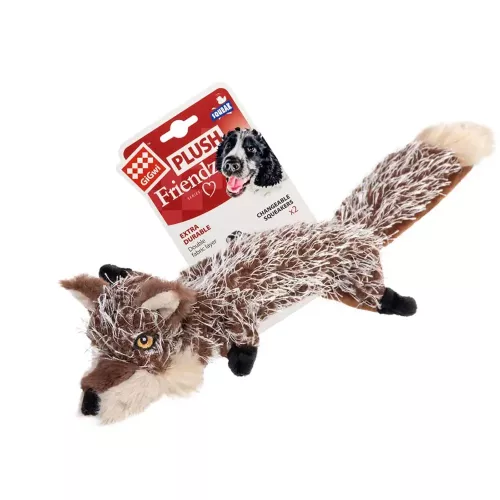 Вовк із пищалками GiGwi Plush 37 см (текстиль) іграшка для собак - фото №2