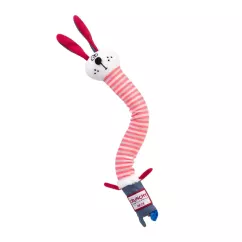 Заєць з хрусткою шиєю та пищалкою GiGwi Crunchy 28 см (текстиль) іграшка для собак
