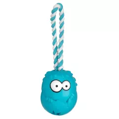 Coockoo «Bumpies» Мяч на веревке для лакомства, голубой L (резина) игрушка для собак