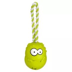 Coockoo «Bumpies» М'яч на мотузці для ласощів, зелений M (гума) іграшка для собак