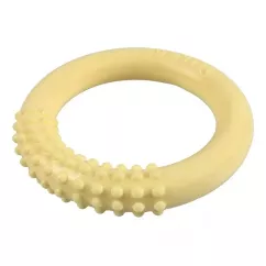 Ebi Кольцо литое Lola с выступами, желтое d=10 см (резина) игрушка для собак