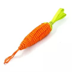 GimDog Морковь плетеная с ручкой «Stretch» 35,5 см (текстиль) игрушка для собак