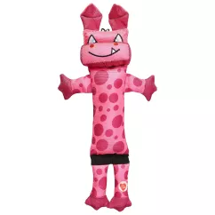 GimDog Робот рожевий з пискавкою 38 см (текстиль) іграшка для собак
