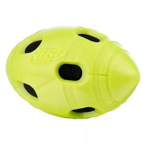 Nerf Мяч регби, шуршащий 10 см (резина) игрушка для собак - фото №2