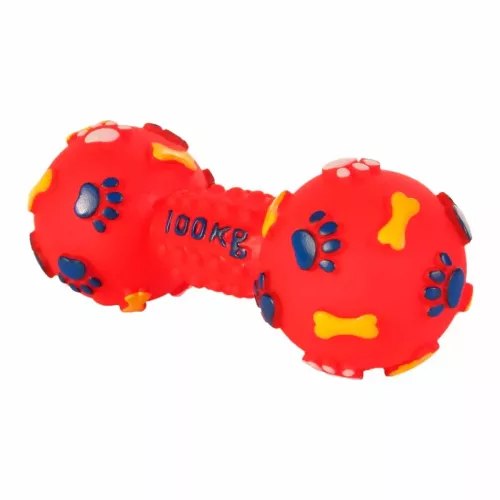 Trixie Гантель с пискавкой 15 см (винил) игрушка для собак - фото №2