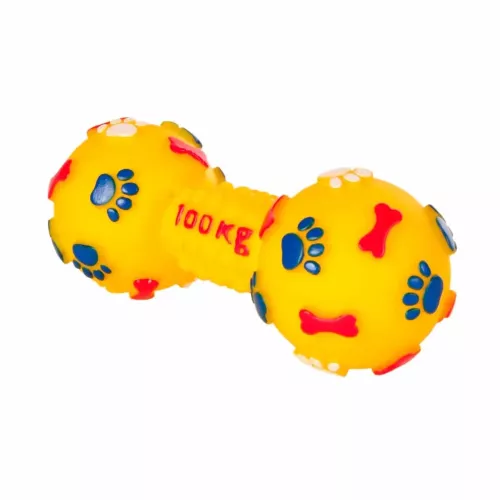 Trixie Гантель с пискавкой 15 см (винил) игрушка для собак - фото №3