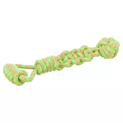 Trixie Канат плетений з м'ячем та ручкою 38 см, d=8 см (текстиль) іграшка для собак