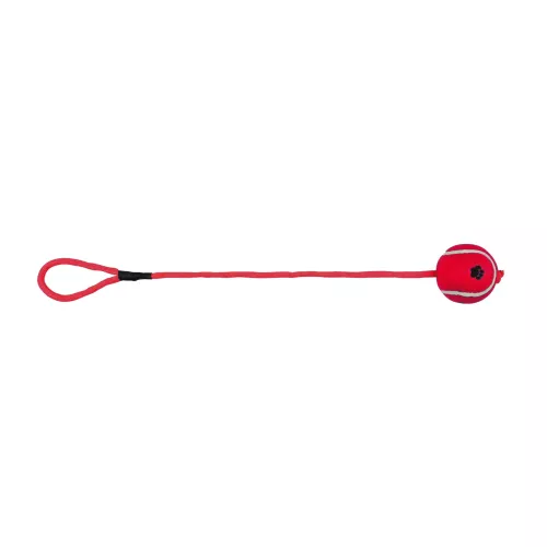 Игрушка для собак Trixie Мяч теннисный на веревке с ручкой 50 см, d=6 см (цвета в ассортименте) (3479) - фото №3