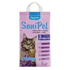 Наповнювач туалета для котів Природа Sani Pet з лавандою 5 кг (бентонітовий середній) (PR240434)