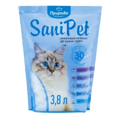 Наповнювач туалета для котів Природа Sani Pet 3,8 л (силікагелевий) (PR240266)