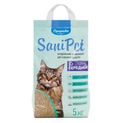 Наповнювач туалета для котів Природа Sani Pet 5 кг (бентонітовий середній) (PR240781)