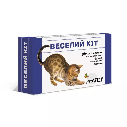 Фитокомплекс для кошек ProVET «Веселый Кот» 20 мл + шприц (для поддержки мочевыводящей системы) (PR241752) - фото №2