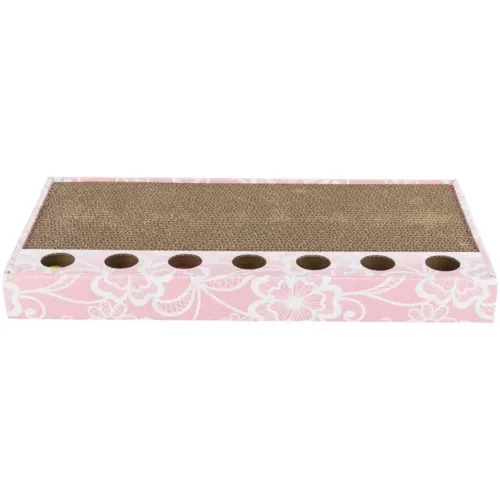 Дряпка картонна з м'ячиками та м'ятою Trixie 48 × 5 × 25см рожева (48005) - фото №2