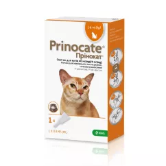 KRKA Принокат для котів Краплі на загривку №3 від зовнішніх та внутрішніх паразитів до 4 кг 40 мг/4 
