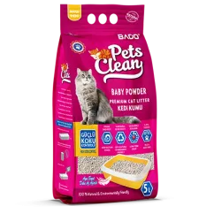 Наполнитель туалета для кошек Pets Clean Baby Powder 5 л (бентонитовый) (9061614)
