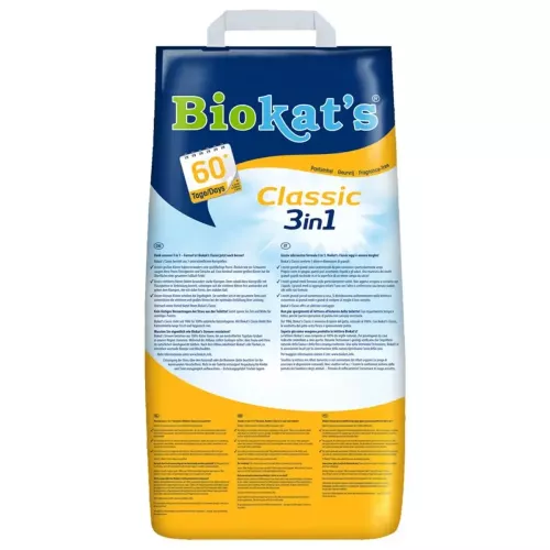 Наповнювач туалета для котів Biokat's Classic 3in1 10 л (бентонітовий) (G-613307) - фото №2