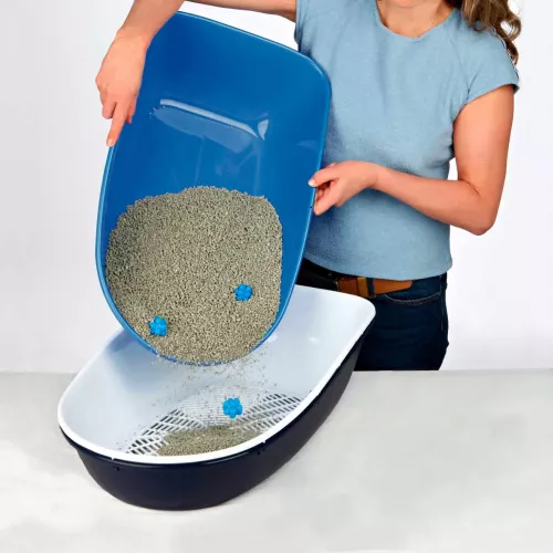 Туалет для котов Trixie Berto Cat Litter Tray с сеткой 39 x 22 x 59см синий (40152) - фото №2