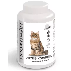 Вітамінно-мінеральна добавка для котів ProVET Профілайн Актив комплекс + виведення шерсті 180 табл, 145 г (PR241873)